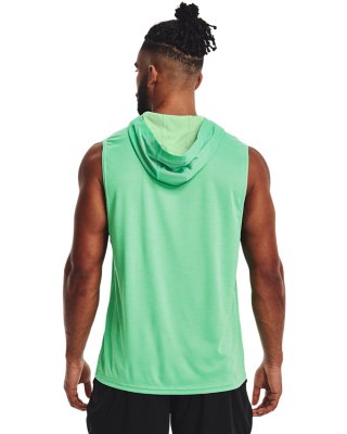Mens Black American Muscle Sleeveless Vest Hoodie 